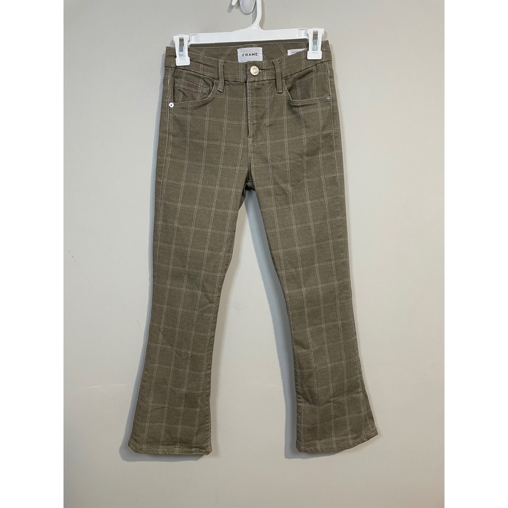 Frame Le Crop Mini Bootcut In Pine Plaid Size 25 Academia Preppy Classic Chic